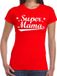 Bellatio Decorations Shoppartners Bv Super mama cadeau t-shirt - rood - voor dames - verjaardag - moederdag - uit liefde XS