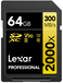 Lexar Professional 2000x 64GB SDHC UHS-II Class 10 Memory Card