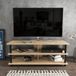 Hanah Home Industriële tv-standaard, zwart & oak, 120 x 44,6 x 47,4 cm