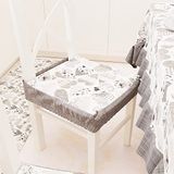 PETTI Artigiani Italiani - Kussen voor keukenstoelen met elastiek 2 stuks, stoelkussen gemaakt van katoen met elastiek 40 x 40 cm - set van 2 harten grijs 100% Made in Italy