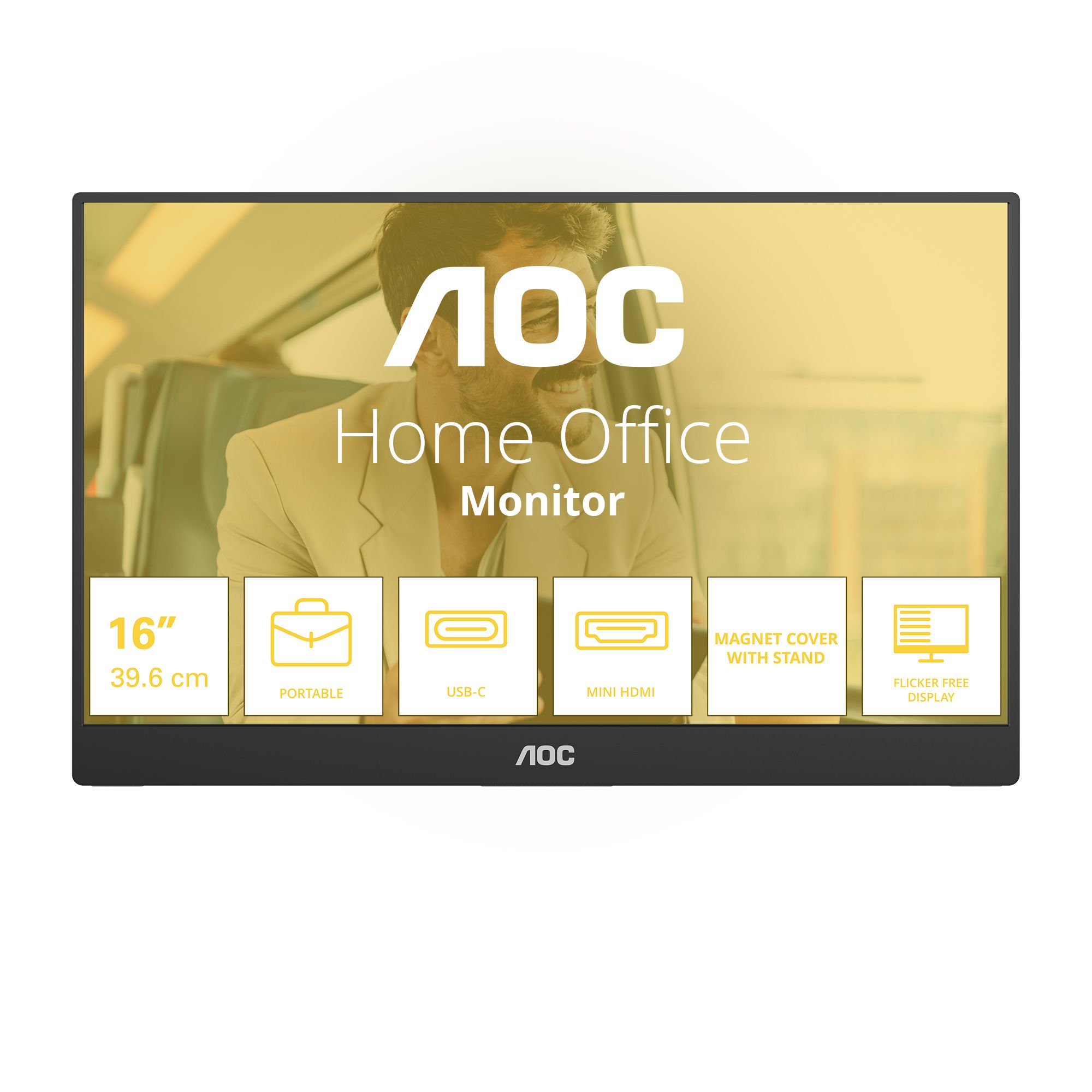 AOC 16T20E2 - 15.6" Full HD Portable Monitor - Black