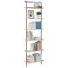 vidaXL Boekenplank - 6-laags - 60 x 24 x 203 cm - Bewerkt hout - Sonoma Eik