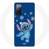 Maniacase Hoesje voor Samsung Galaxy S20 FE Stitch sneeuw kerst blauw