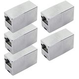 1aTTack.de Cat. 6 kabelconnectoren, RJ45, gemetalliseerd, afgeschermd, compatibel met Cat5, Cat6, Cat7, Cat8, 5 stuks