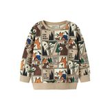 NAME IT MINI sweater met print - lichtbruin