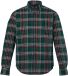 JP 1880 - Heren - Geruit overhemd lange mouwen modern fit buttondown kraag - Bosgroen - Maat L