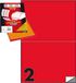 Markin X210C509RO, Rood, Zelfklevend printerlabel, A4, Cellulose, Acryl, Permanent