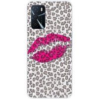 Oppo Bedrukt siliconen hoesje compatibel met Oppo A16 baiser leopard