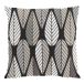 Arvidssons Textil Housse de coussin Blader gris-blanc-noir