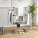 Sèche-linge pliable étendoir ailes latérales intérieur extérieur 3 niveaux 142x55x152 cm gris
