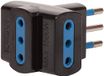 Brennenstuhl, Adapter 3 stopcontacten IT 16A 2 P+T zwart 3x IT, Euro => IT