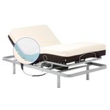 Gerialife® Elektrisch bed met orthopedisch matras van traagschuim, 20 cm (80 x 190 cm, kabelbediening)