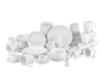 CreaTable Luna Serie Wit Combinatie Service 80 Stuks Porselein