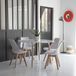 Happy Garden MARTHA table ronde 120cm et 4 chaises NORA blanc