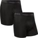 DANISH ENDURANCE Merinowollen Boxershort met Gulp Heren - Thermoondergoed - Ultrazacht - Zwart - 2-pack - Maat L
