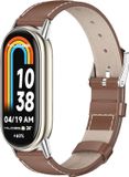 By Qubix Qubix - Echt leren bandje - Bruin - Geschikt voor Xiaomi Smart Band 8 / 9 / 10