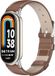 By Qubix Qubix - Echt leren bandje - Bruin - Geschikt voor Xiaomi Smart Band 8 / 9 / 10
