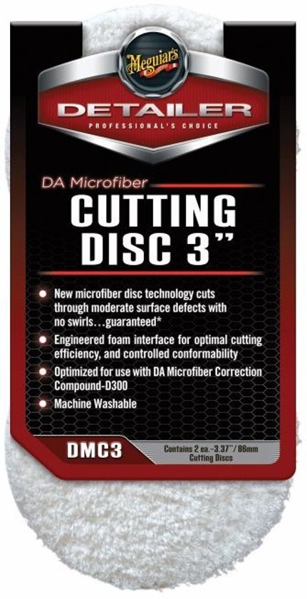 Meguiar's Professional DA Microfiber Cutting Disc Pad - 3 inch - 2pack