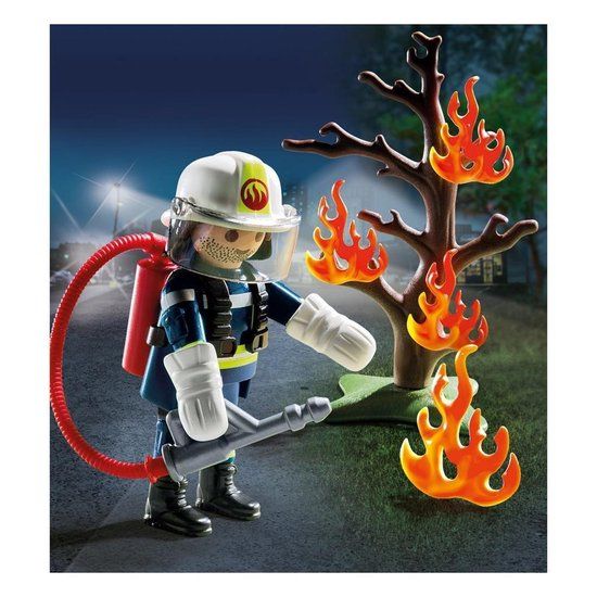 Special Plus Playmobil Brandweerman met Brandende Boom (9093)