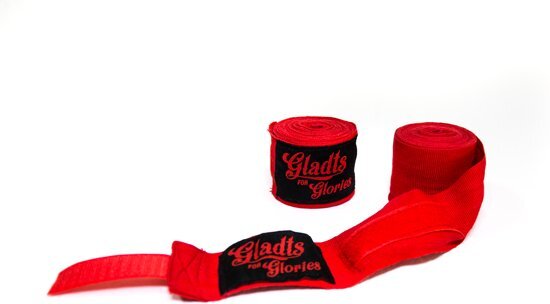 Gladts bandages - Aanbieding -2 paar- rood - 460 cm - boksen - kickboksen - thaiboksen - mma