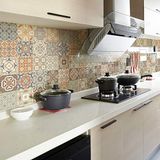 Tegelstickers, zelfklevend, cementtegelstickers, wanddecoratie, tegelstickers, voor badkamer en keuken, 15 x 15 cm, 30 stuks