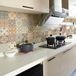 Tegelstickers, zelfklevend, cementtegelstickers, wanddecoratie, tegelstickers, voor badkamer en keuken, 15 x 15 cm, 30 stuks