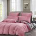 Bol Velvet beddengoed voor de winter, 155 x 220 cm, roze, oudroze, grijs, warm, pluizig, behaaglijk, pluche, effen, omkeerbaar, beddengoedset, kasjmier touch met ritssluiting