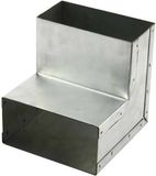Econox B.V. Coude 90 degrés à encastrer 220x80 vertical Métal Argent