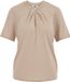 WE Fashion Dames jersey T-shirt met plooidetail en glittergaren