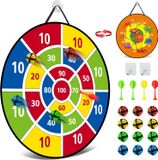 oCreon Montessori Dartbord voor kinderen - 66 cm - Dubbelzijdig werpspel