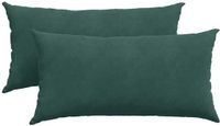 vidaXL - Zitkussens - 2 stuks - Donkergroen - 80 x 40 cm - Corduroy stof
