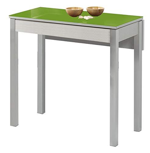 ASTIMESA Keukentafel, metaal, groen, 90 x 50 cm