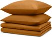 Blumtal set de literie : 2x housse de couette 135x200 cm + 2x taie d'oreiller 80x80 cm - Microfibre, marron