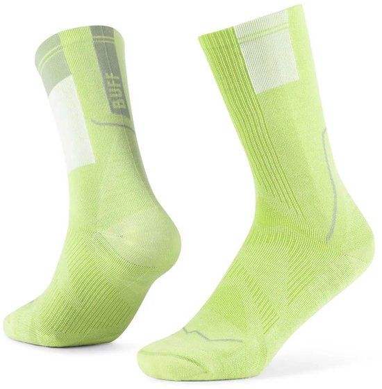Buff Coolnet Crew Hardloopsokken Unisex - Lime, Maat 39-41