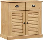 vidaXL Dressoir met lades VIGO 78x40x75 cm massief grenenhout Bruin