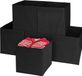 6 boîtes de rangement pliables en tissu, 33 x 33 x 37 cm, noir