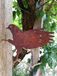 Edelrost Oiseau Xaver, ailes ouvertes, pour fixation par vis