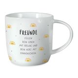 Grafik-Werkstatt Koffiemok met spreuk 300 ml porseleinen mok vrienden