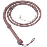 Echt rundleer Bullwhip, 08 voet lang, 08 strengen gevlochten Indiana Jones stijl Bullenzweep, donkerbruin