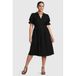GREAT LOOKS midi jurk zwart