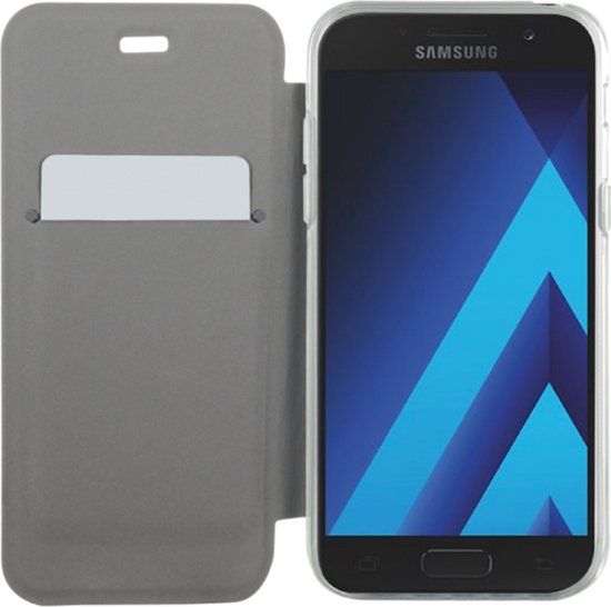 Bigben Connected, Folio Case with Card Holder & Anti-Shock for Samsung Galaxy A5 (2017) - Transparent Black