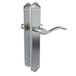 Amig Deurklinkset met plaat - 8 mm vierkante spindel - 256 x 48 mm - Staal - Mat chroom
