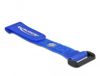 Bol Velcro cable tie with loop and eyelet fastening L 150 x W 20 mm blue 5 pieces