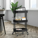 Chariot - Fer & ABS - Max. 60kg - 42 x 35 x 87 cm - Noir