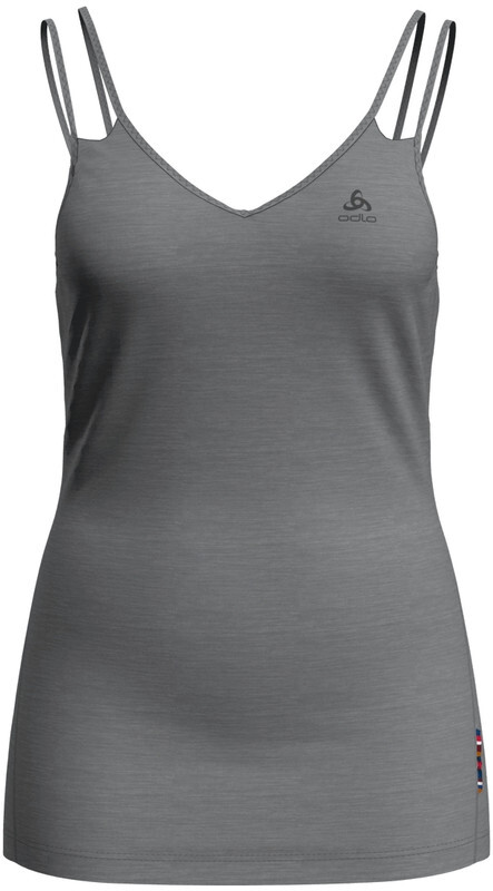 ODLO Natural + Light Suw Mouwloos V-hals Shirt Dames, grey melange XS 2020 Onderhemden