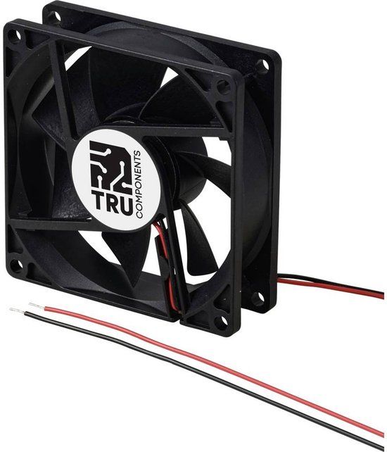 TRU COMPONENTS TC-MX8025-12V0.1A Axiaalventilator 12 V/DC 67.8 m³/h (l x b x h) 80 x 80 x 25 mm