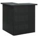 VidaXL Table de bar d'angle 100x50x105 cm poly rotin noir