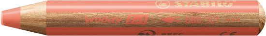 STABILO Kleurpotloden 880 woody 3 in 1 Pastel Rood | 5 stuks