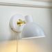 Dyberg Larsen Applique murale Lilje blanche/laiton