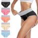 Wirarpa Dames Katoen Hoge Taille Stretch Slips Zachte Onderbroeken Volledige Bedekking 5 Stuks M